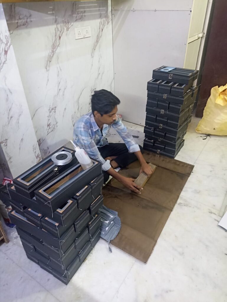 Hand finishing of TAABIIR watch boxes