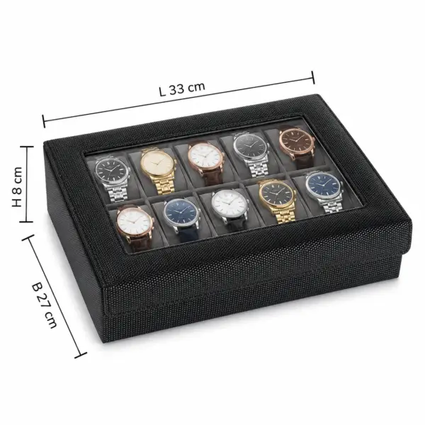 Black private-label watch box